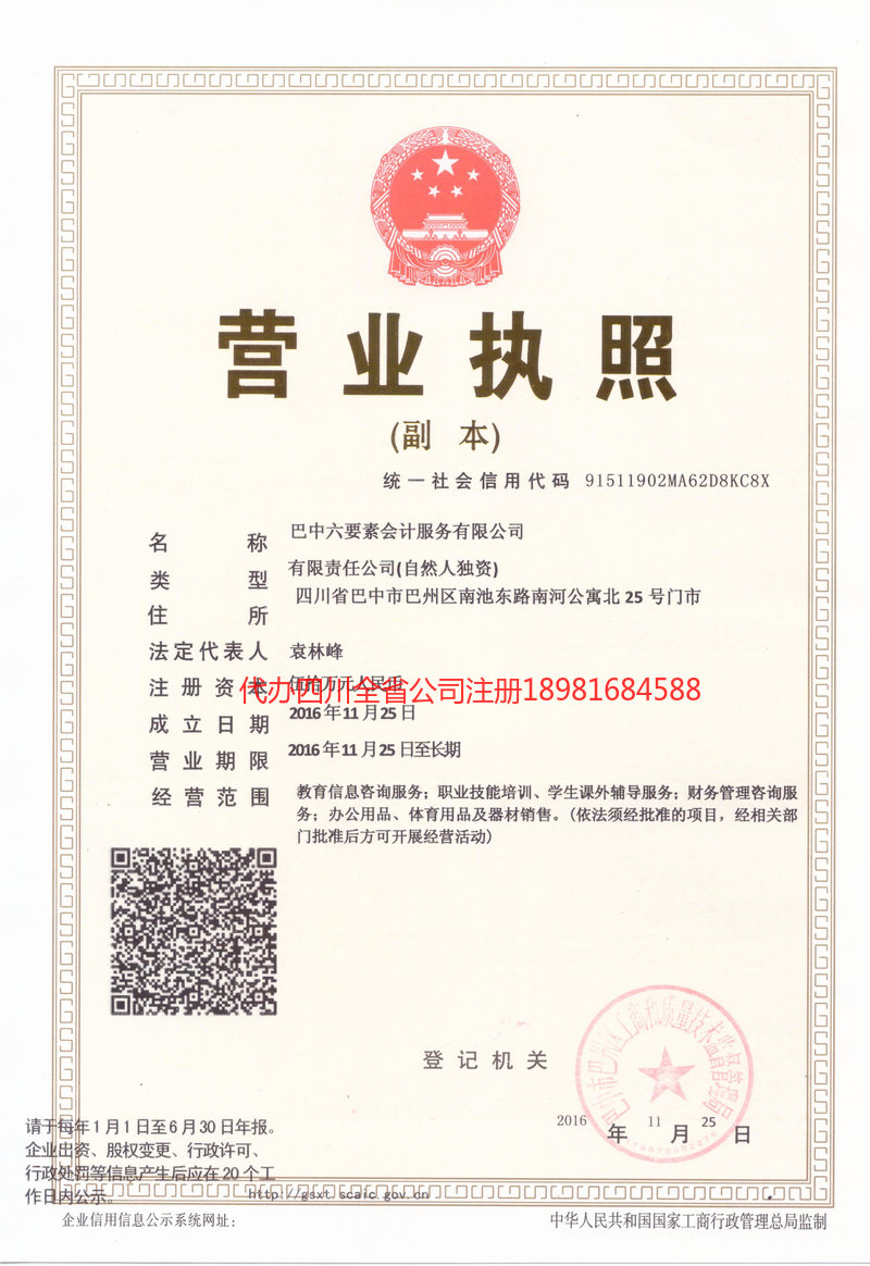 大理白族自治州大理白族自治州六要素会计服务有限公司